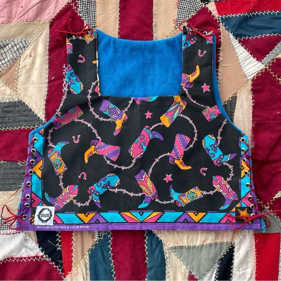 Handmade reversible western top - Picture 2 of 11
